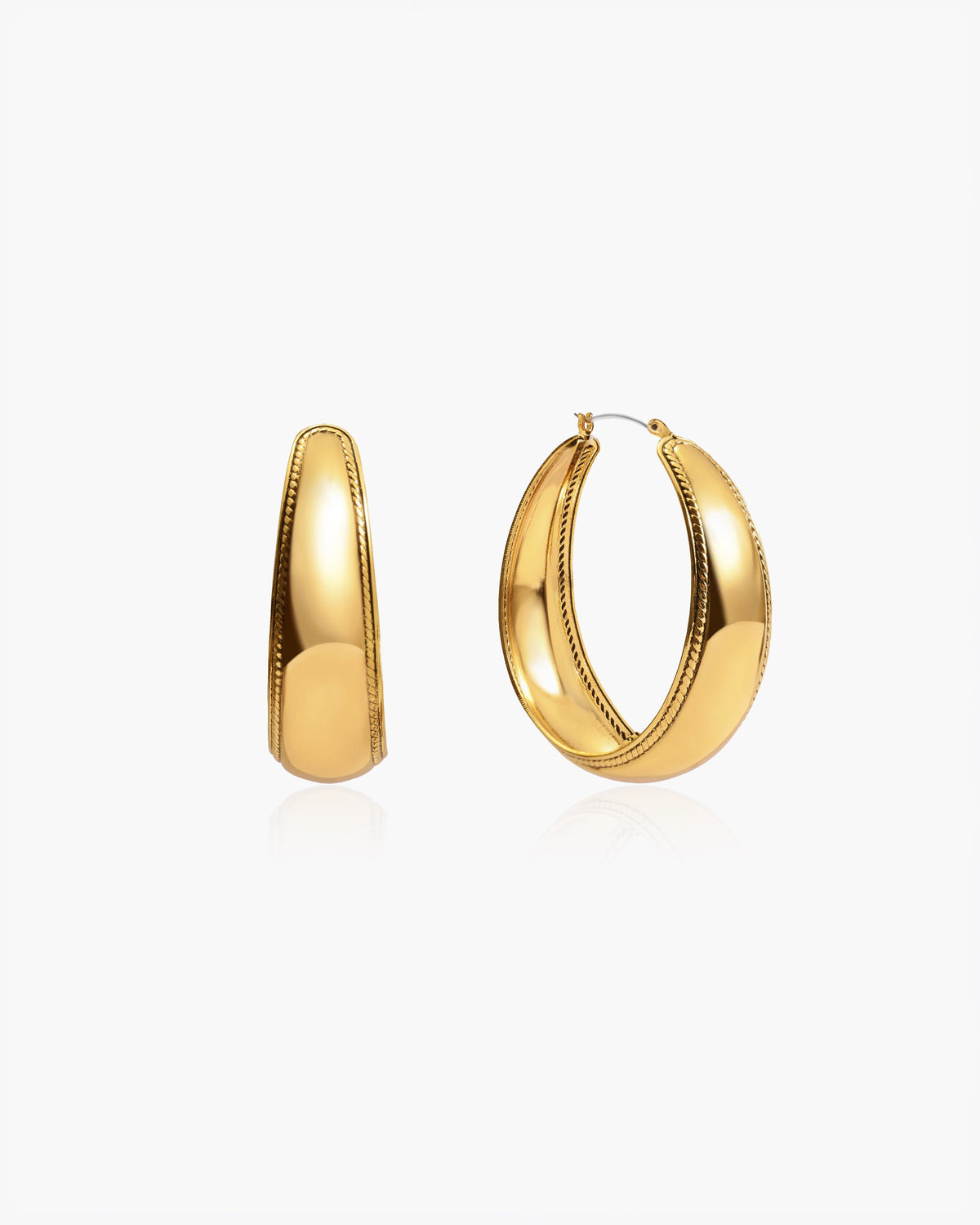 Orin Large Hoop Earrings in Silver