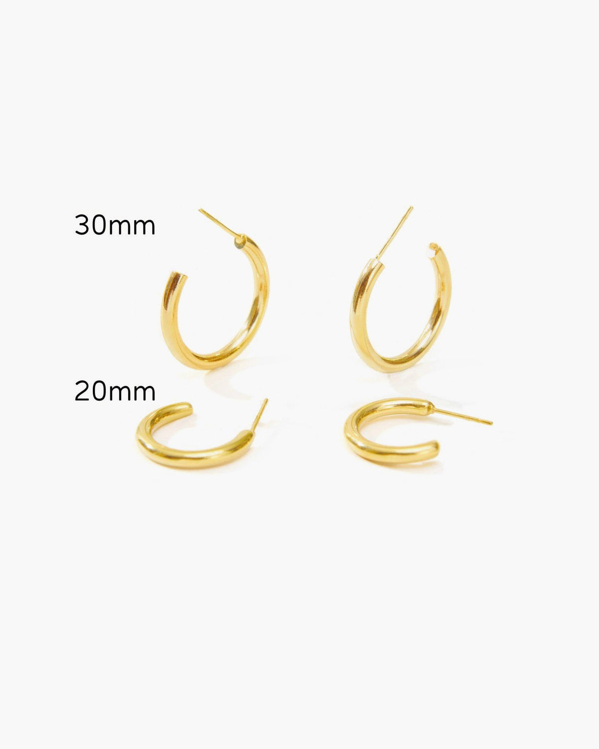 Gold 30mm Endless Hoop Earrings