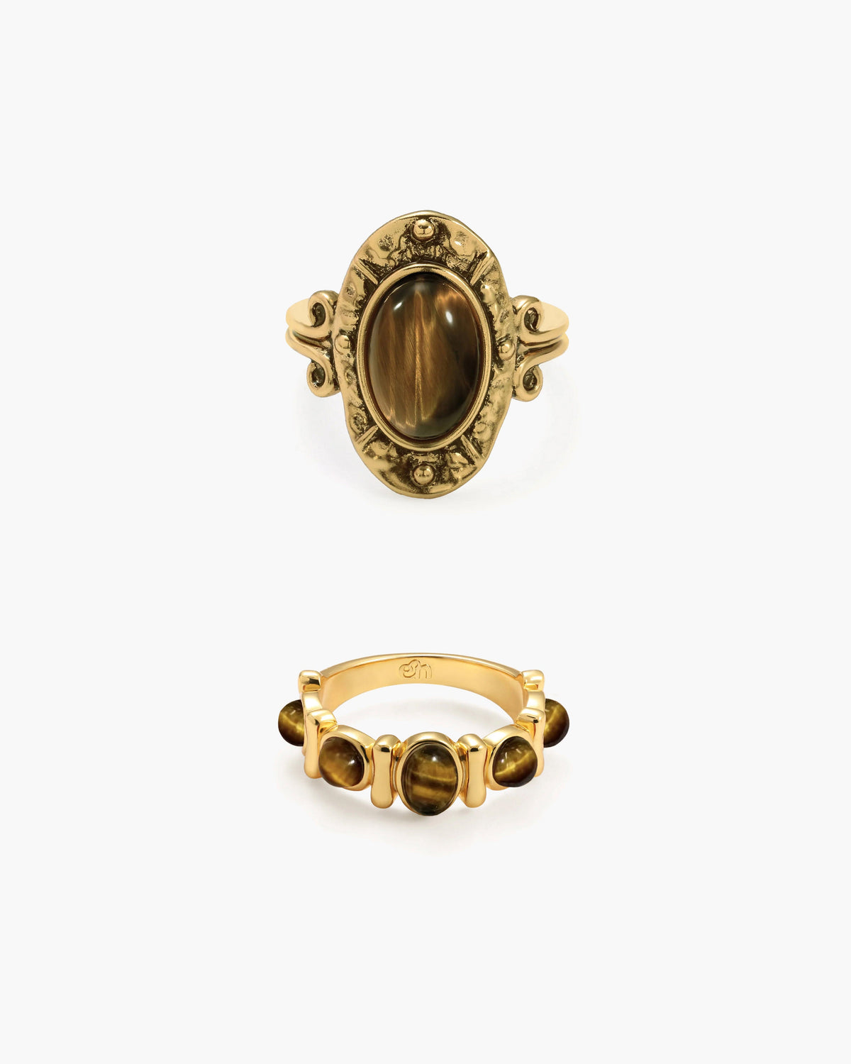 Tiger's Eye Ring Set