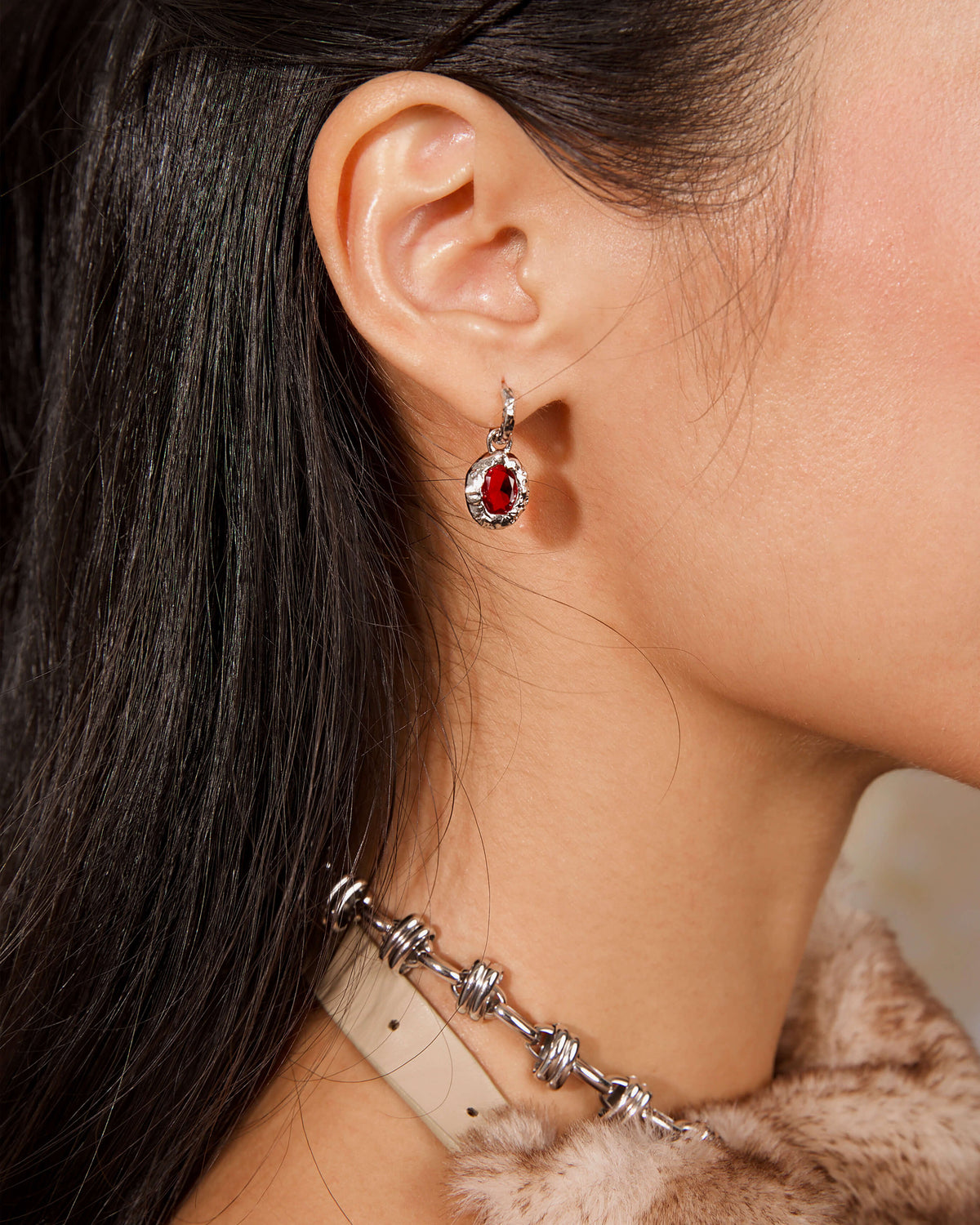 Birthstone Earrings in Silver