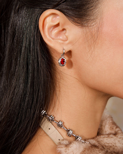 Birthstone Earrings in Silver