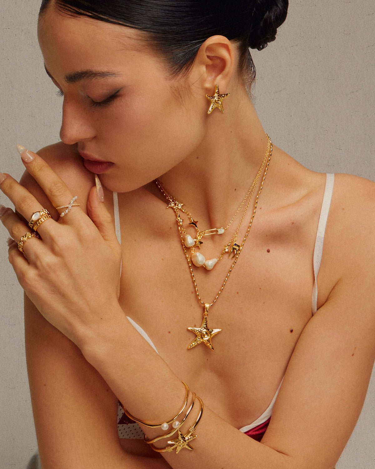 Starfish Necklace & Earrings Set