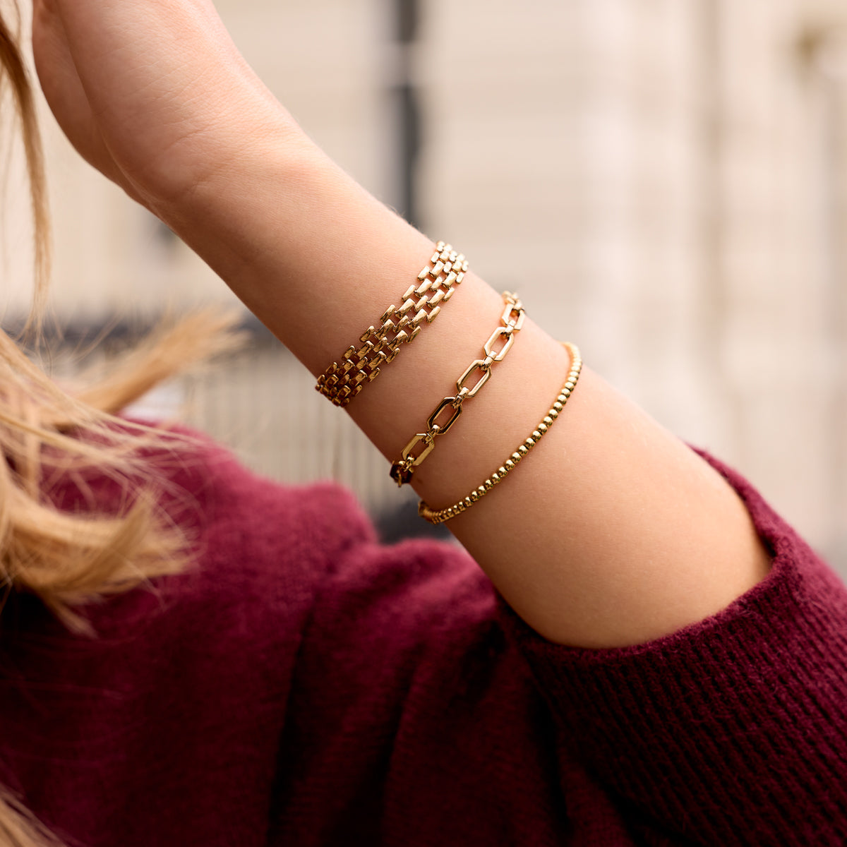 Statement Link Bracelet (Gold)