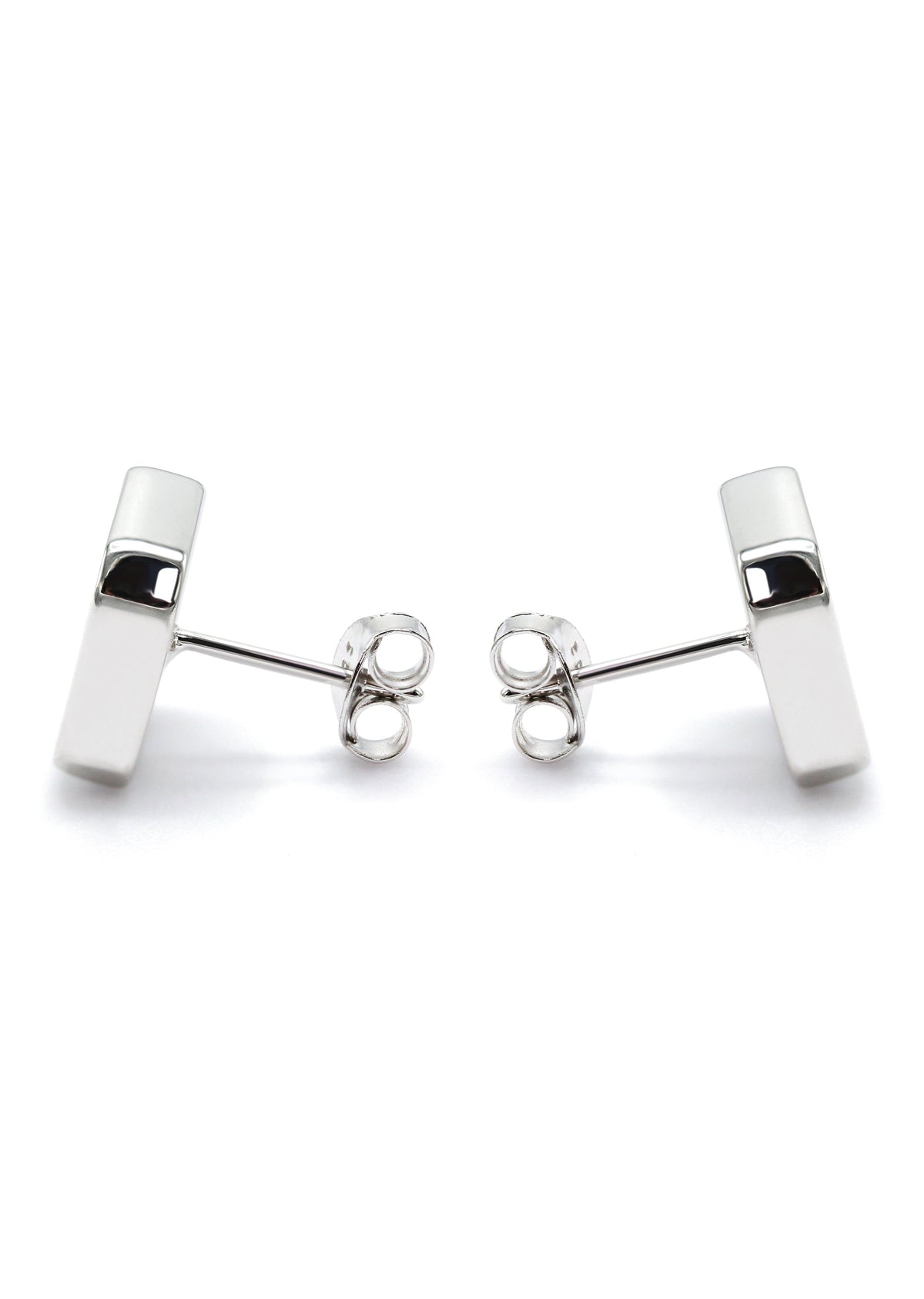 Mens Jewelry - Silver Micro Pave Iced Out VVS Earrings for Men | Appx. 3.5 Grams