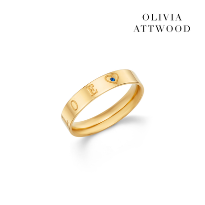 Custom Stamped Name Ring (Gold)