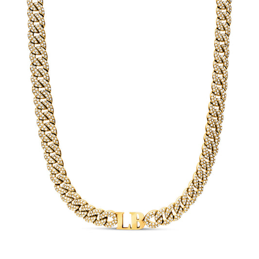 Gala Pavé Initial Choker (Gold)