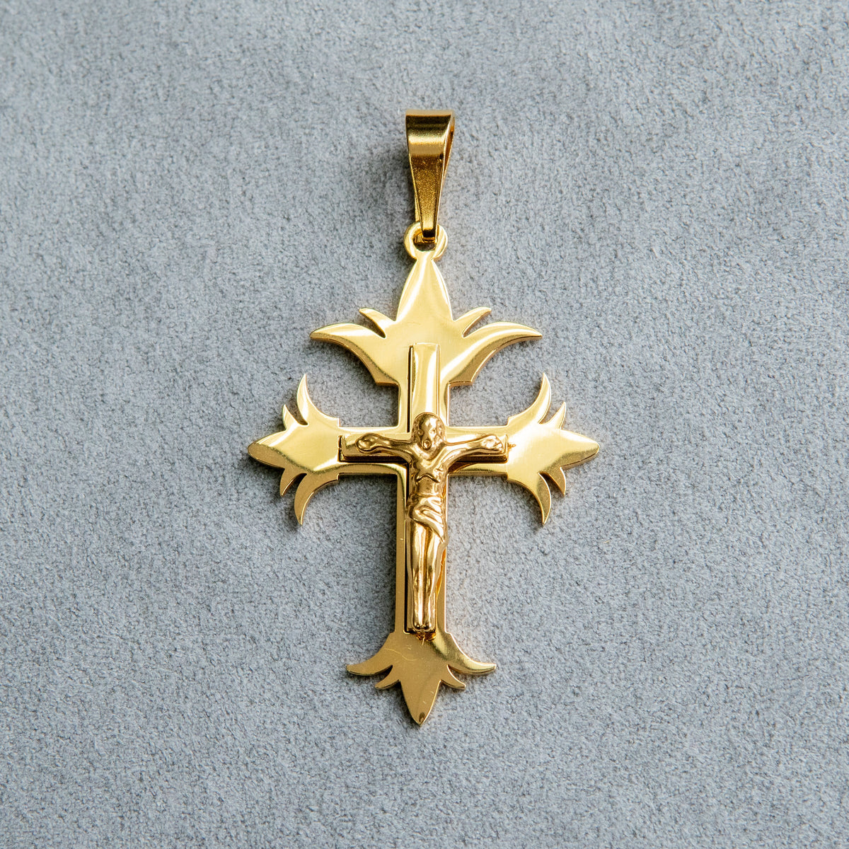 Mens Jewelry - 14K Gold Big Crucifix Necklace | Appx. 9 Grams