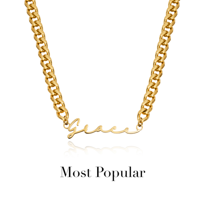 Signature Name Necklace (Gold)