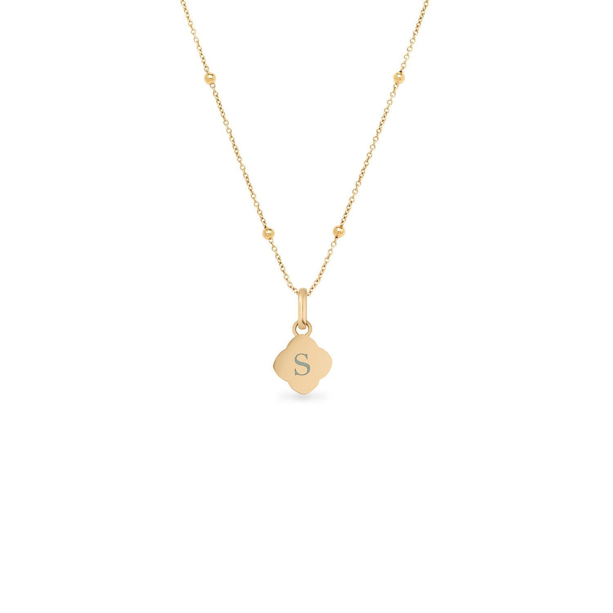 Mother of Pearl Clover Necklace (Gold)
