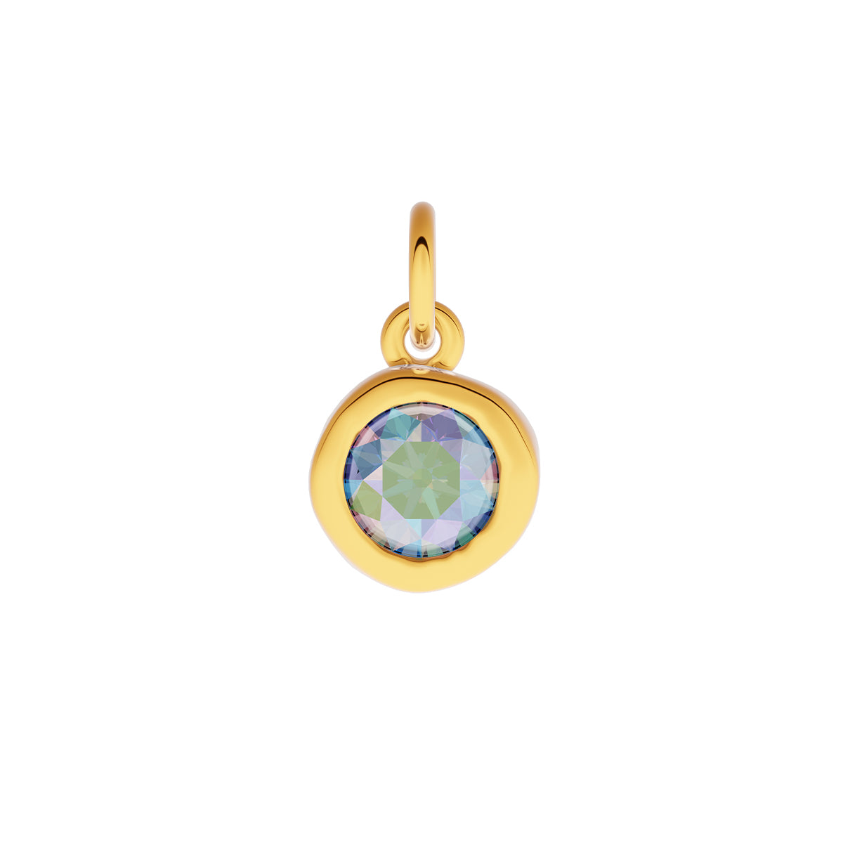 Made Mine Fine Charm - Molten Round Birthstone (Gold)