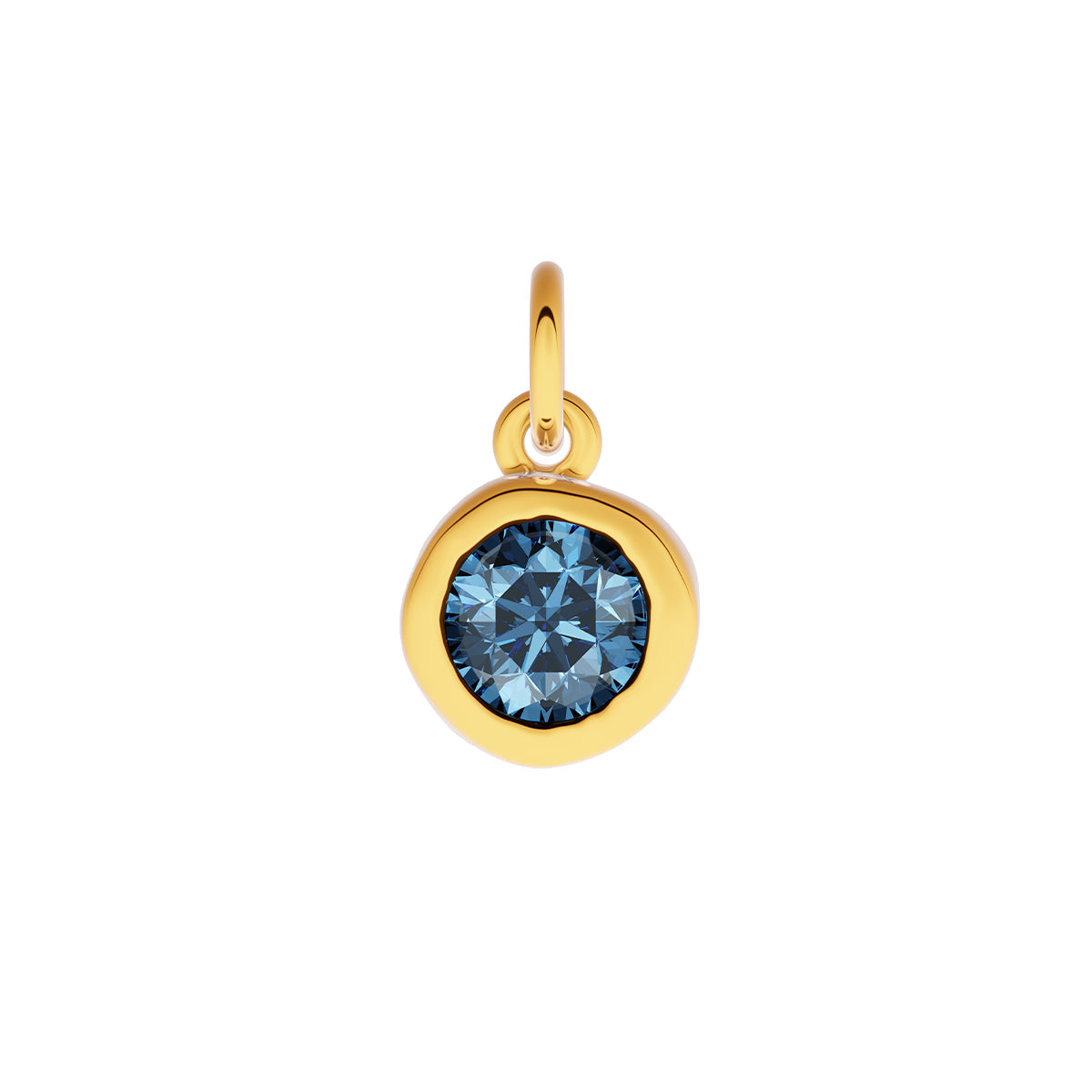 Made Mine Fine Charm - Molten Round Birthstone (Gold)