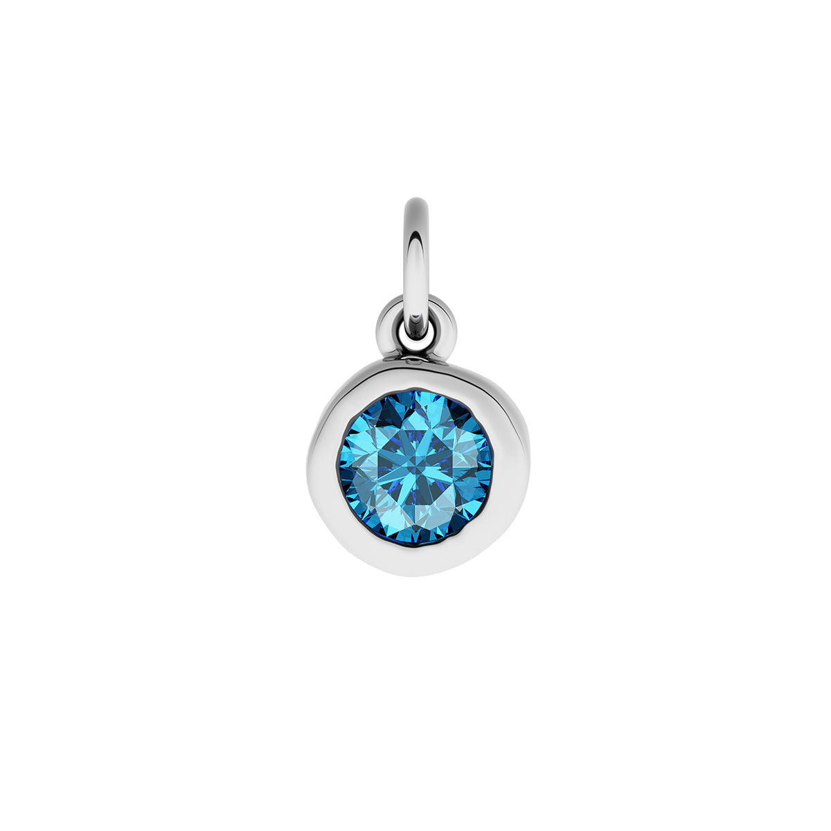 Made Mine Fine Charm - Molten Round Birthstone (Silver)