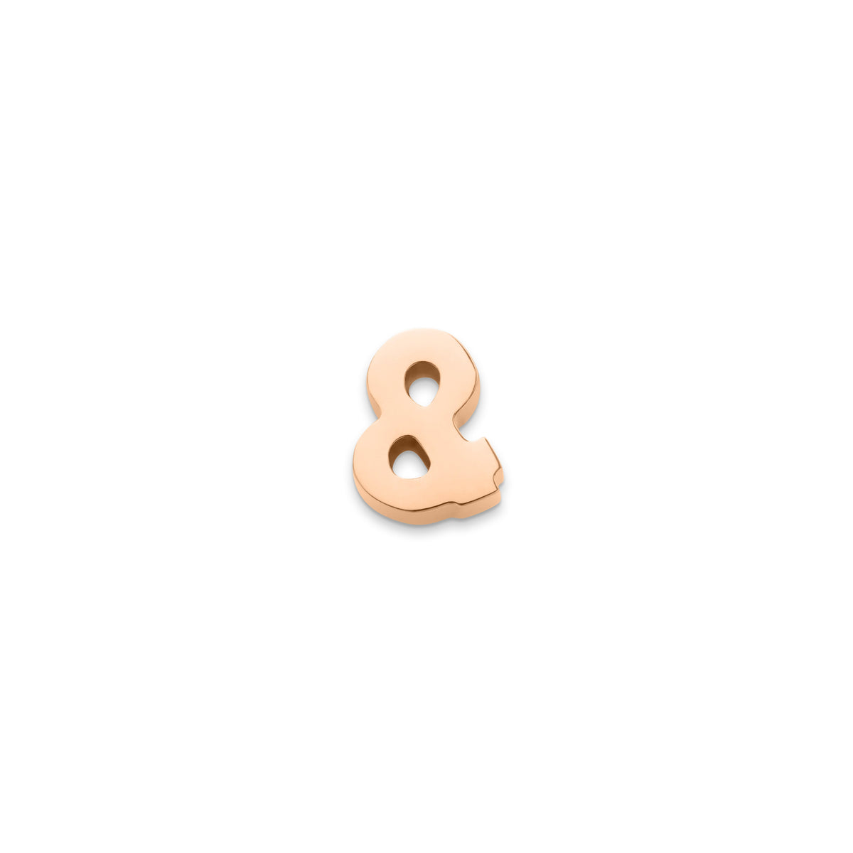 Made Mine Charms - Block Initial Charm (Rose Gold)