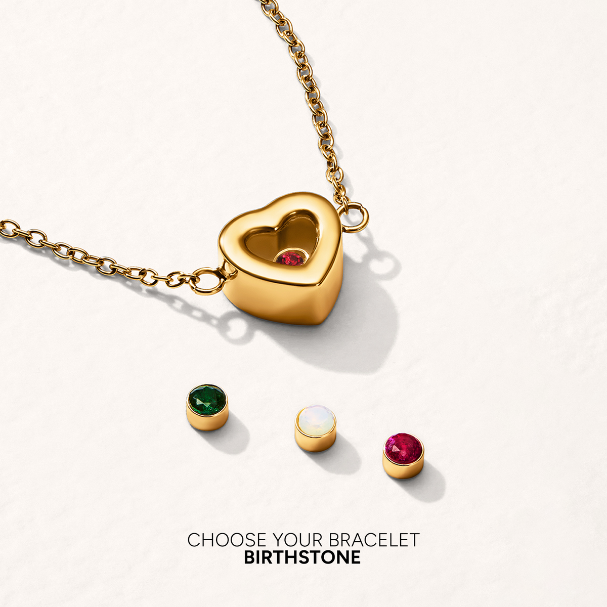Floating Birthstone Charm Locket (Silver)