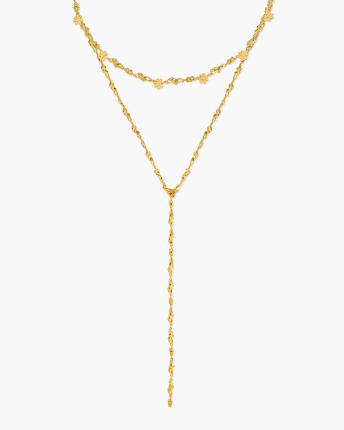 Gold Clusters Necklace Set