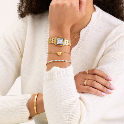 Heart Photo Locket Bracelet (Gold)