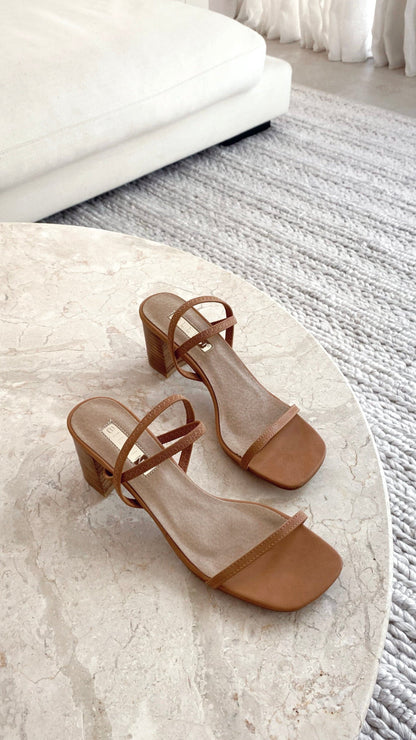 Balton Mule Heel - Sugar Brown / Natural