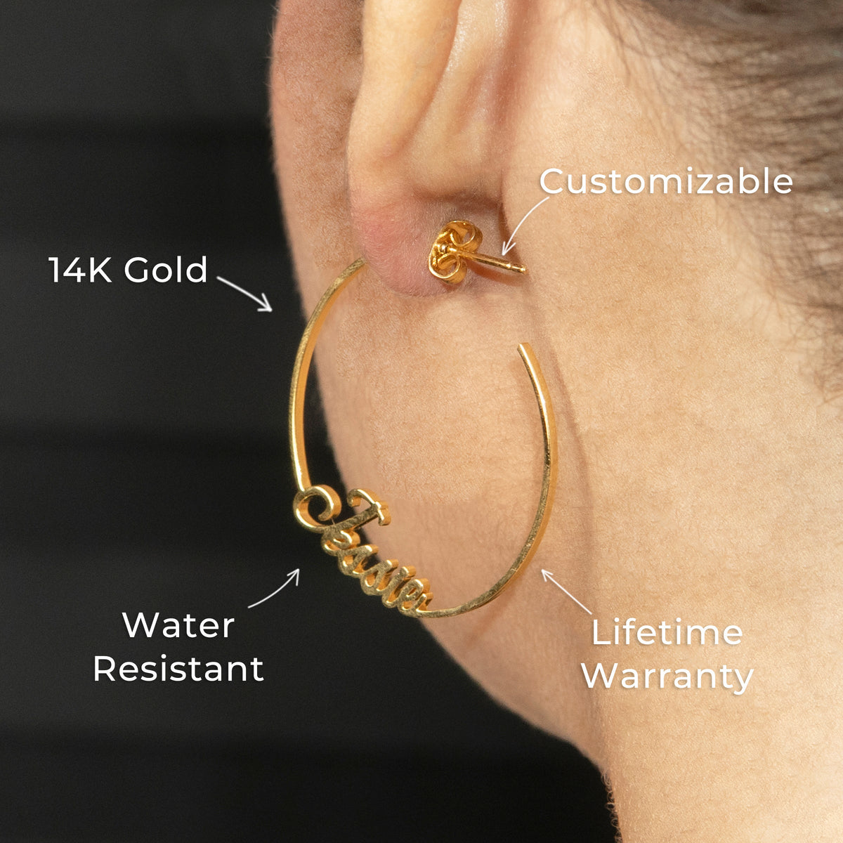 Women Jewelry - 14K Gold Hoop Earrings | Style # E21