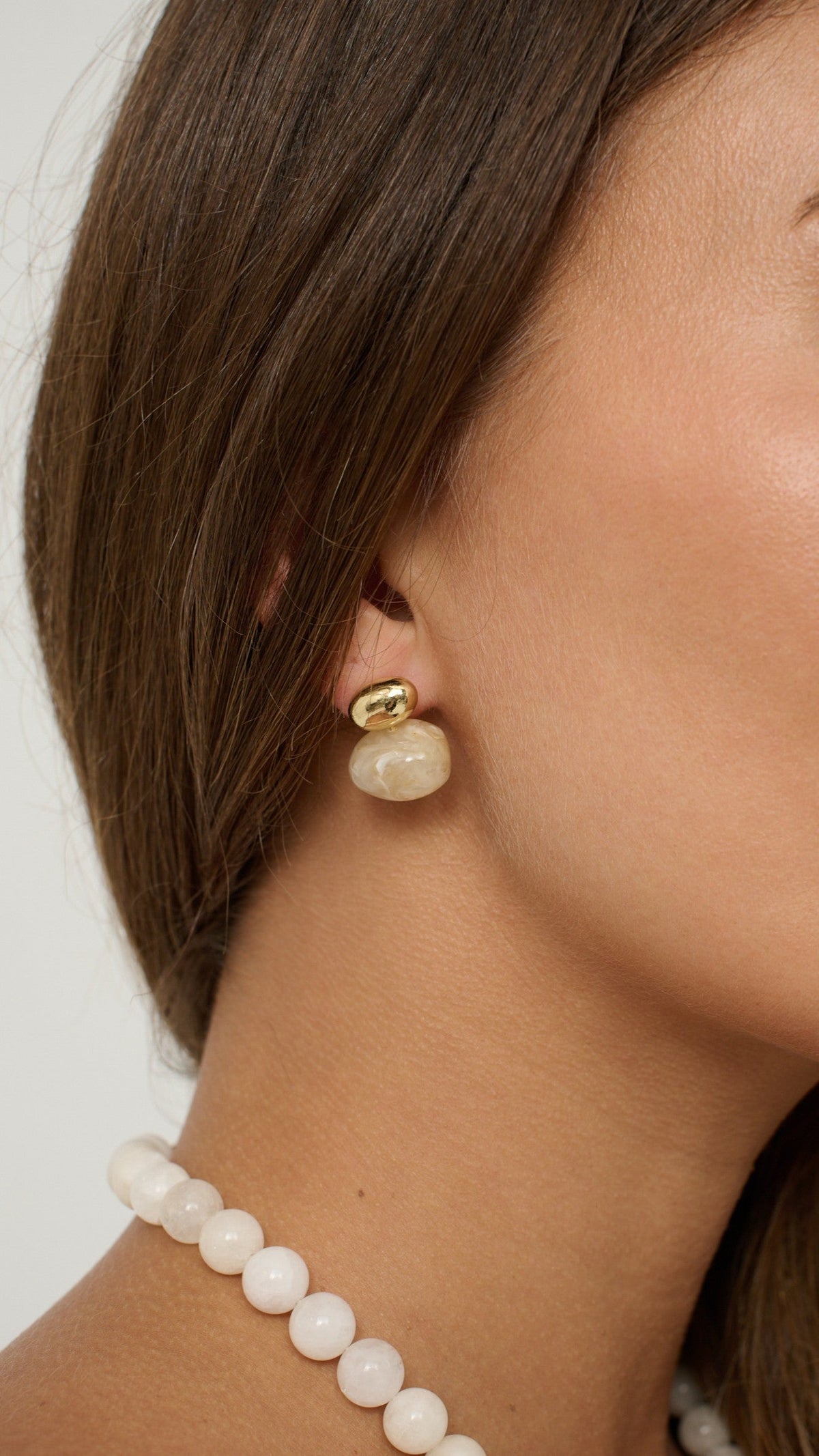 Bauble Resin Earring - Cream
