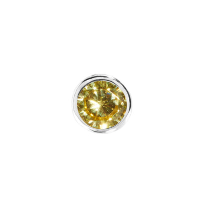 Birthstone Huggie Charm (Silver)