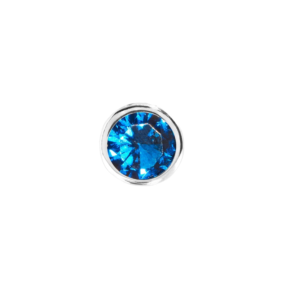 Double Initial Icon - Birthstone (Silver)