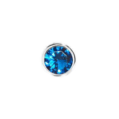 Double Initial Icon - Birthstone (Silver)
