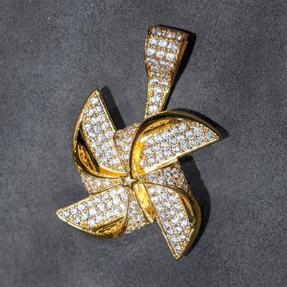 Mens Jewelry - Iced Out VVS Pinwheel Pendant | 12.7 Grams