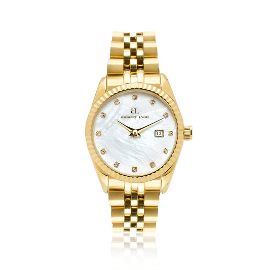 Mini Gold Pearl Link Belgravia 30 Watch