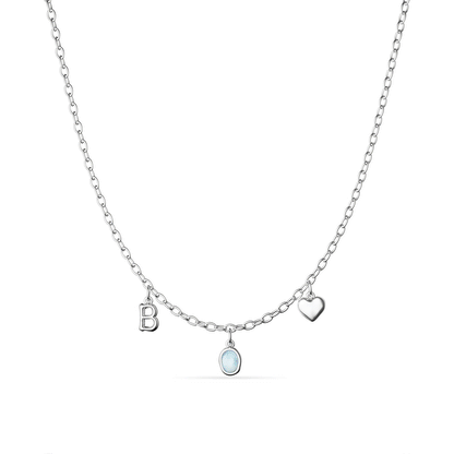 Made Mine Fine Charm Necklace (Silver)
