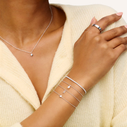 Fine Single Charm Bracelet (Silver)