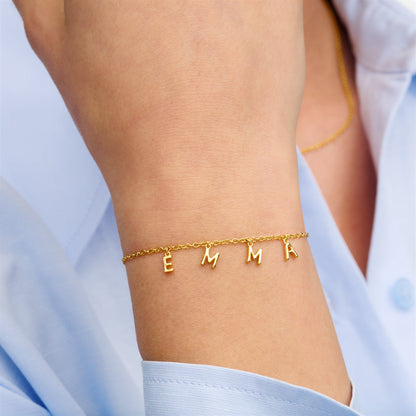 Made Mine Fine Name Bracelet (Gold)