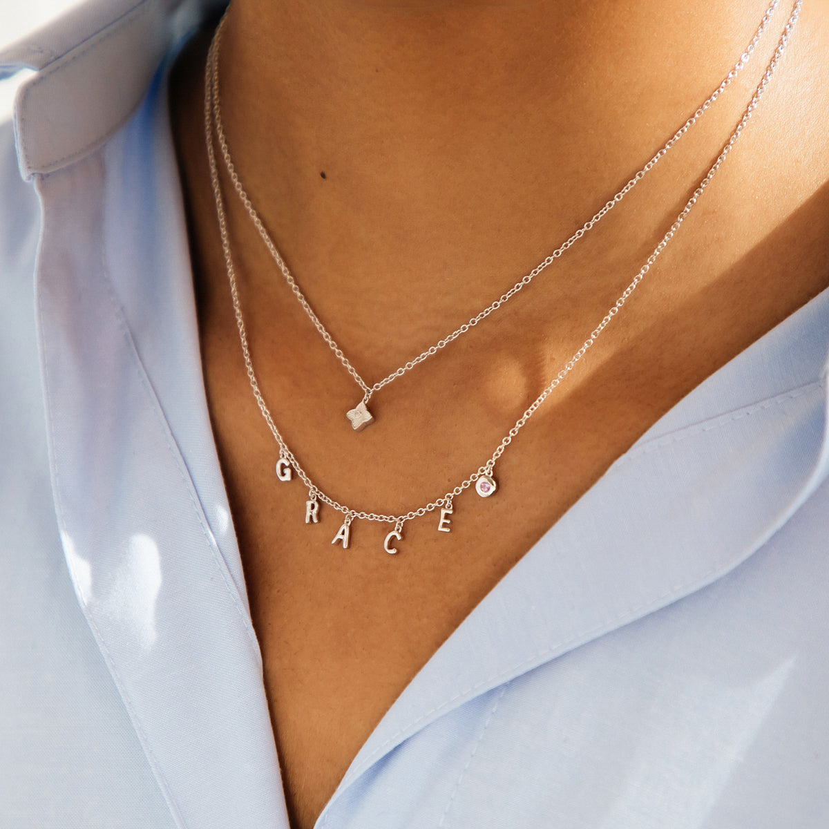 Made Mine Fine Name Necklace (Silver)