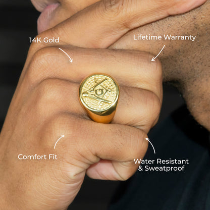 Mens Jewelry - Mason Gold Pinky Ring | 19 Grams
