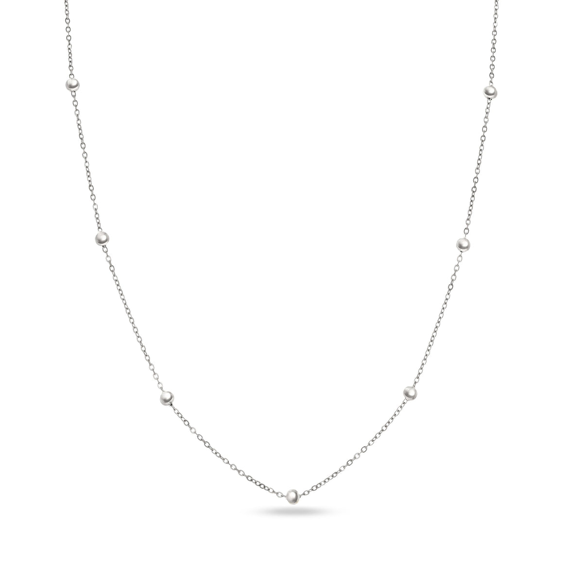 Mini & Me T-Bar Necklace Set (Silver)