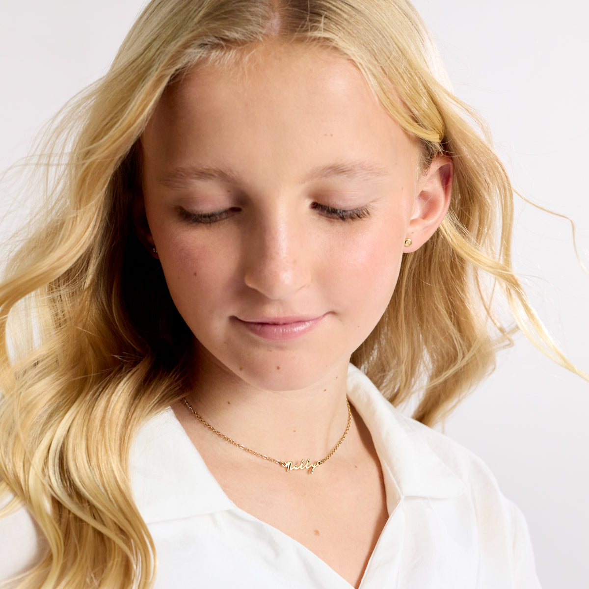 Mini Signature Name Necklace (Gold)