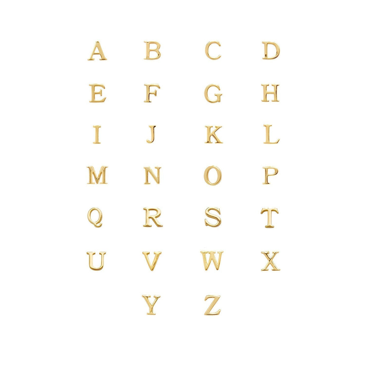 Made Mine Charms - Didot Initial Charm (Gold)