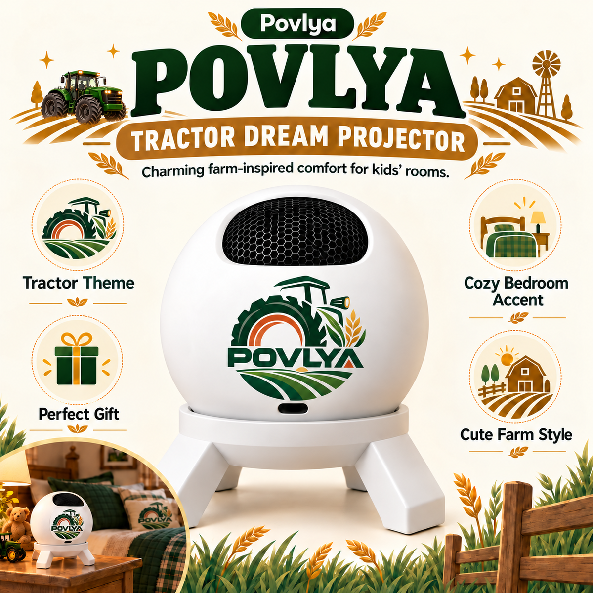 🚜 Tractor Dream Projector ✨ Bring the Farm Adventure Home