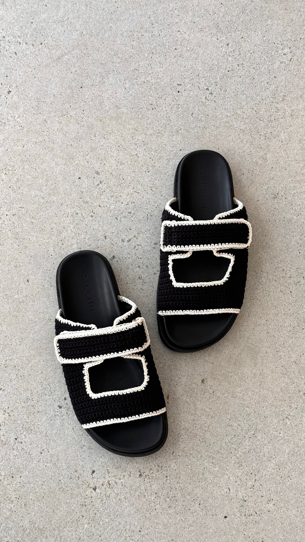 Abbot Sandals - Black / White Contrast