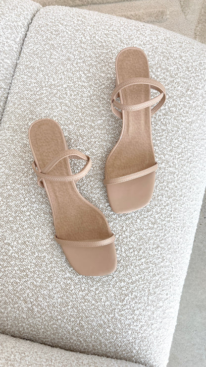Balton Mule Heels - Nude