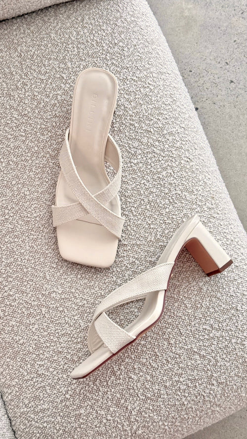 Camila Heel - Ivory Linen