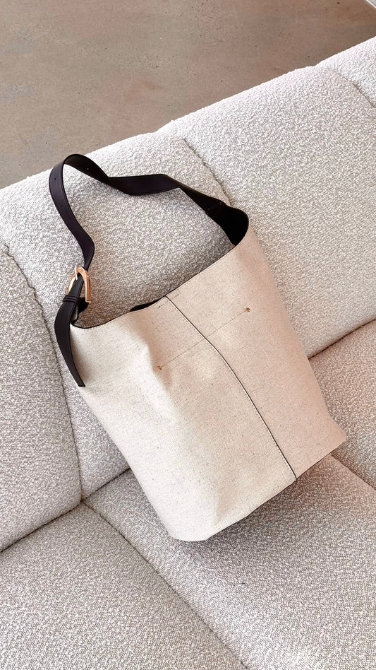 Cali Shoulder Bag - Bone Linen