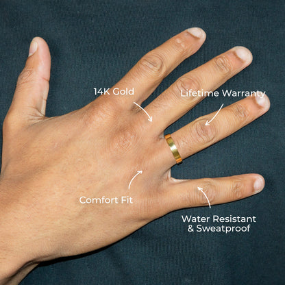 Mens Jewelry - Wedding Band Gold Ring | 3 Grams