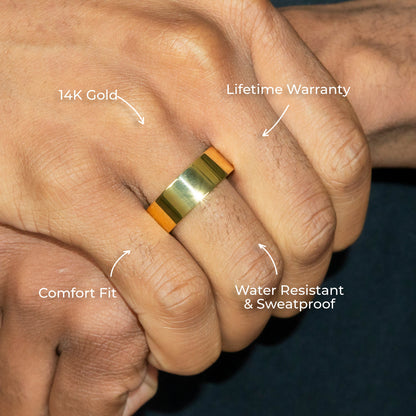Mens Jewelry - Wedding Band Gold Ring | 7.7 Grams