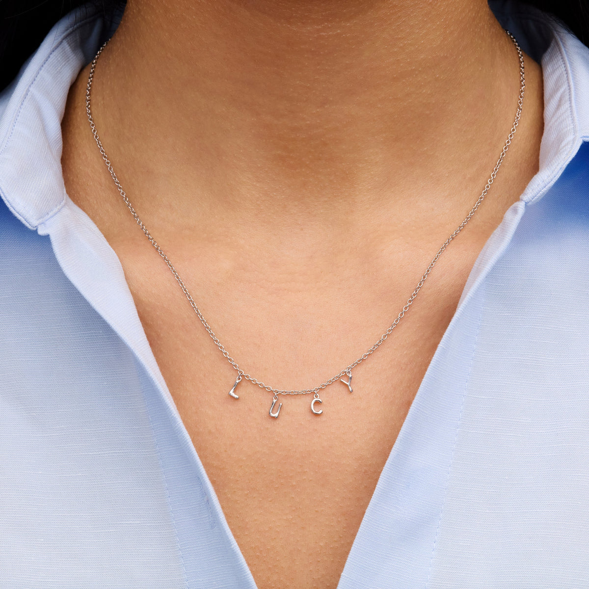 Made Mine Fine Name Necklace (Silver)