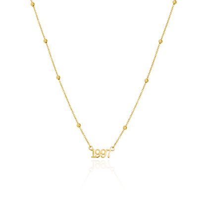 Editorial Date Necklace (Gold)