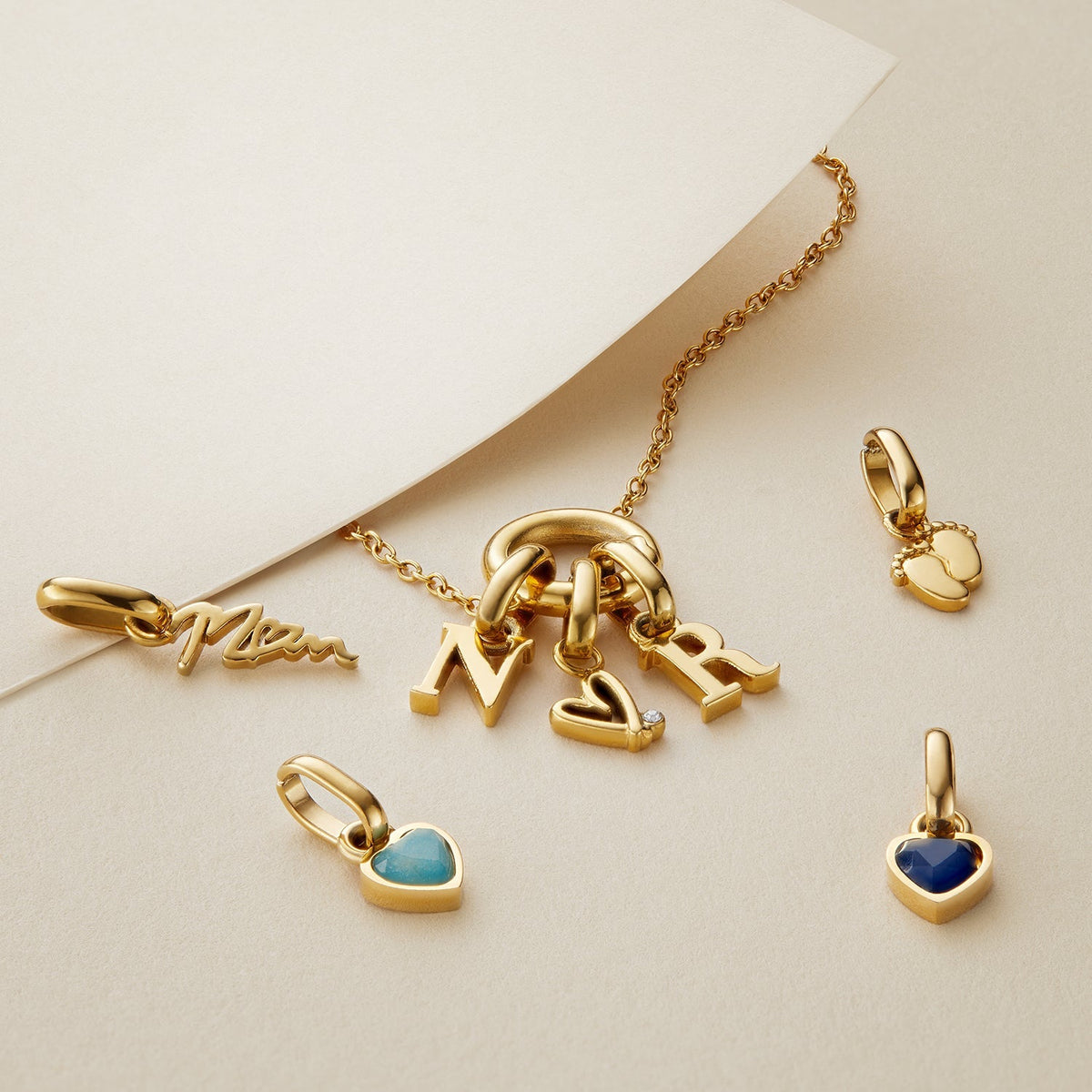 Stories Initial Pendant (Gold)