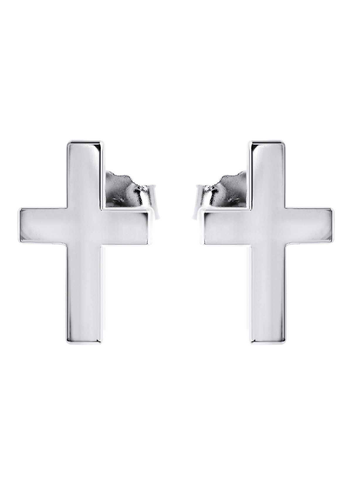 Mens Jewelry - Silver Cross Earrings for Men | Appx. 0.9 Grams