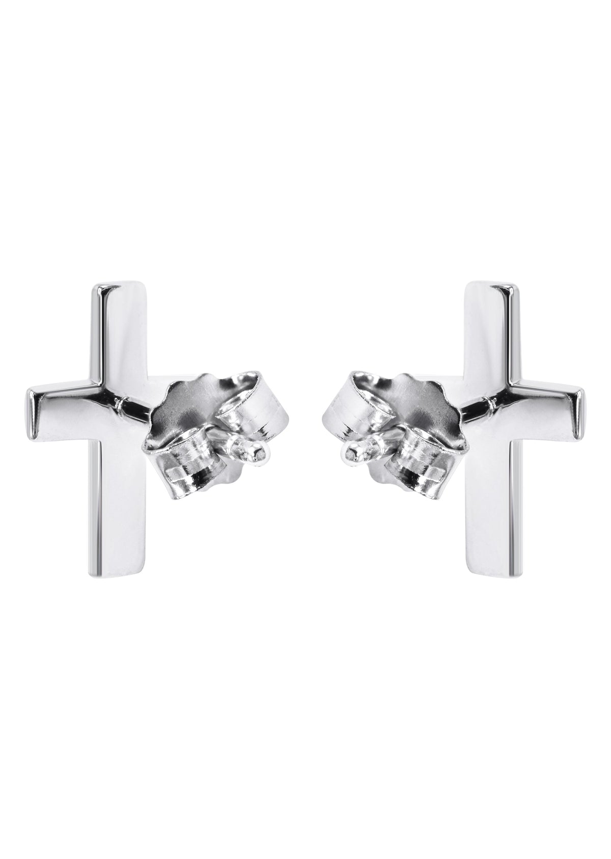 Mens Jewelry - Silver Cross Earrings for Men | Appx. 0.9 Grams