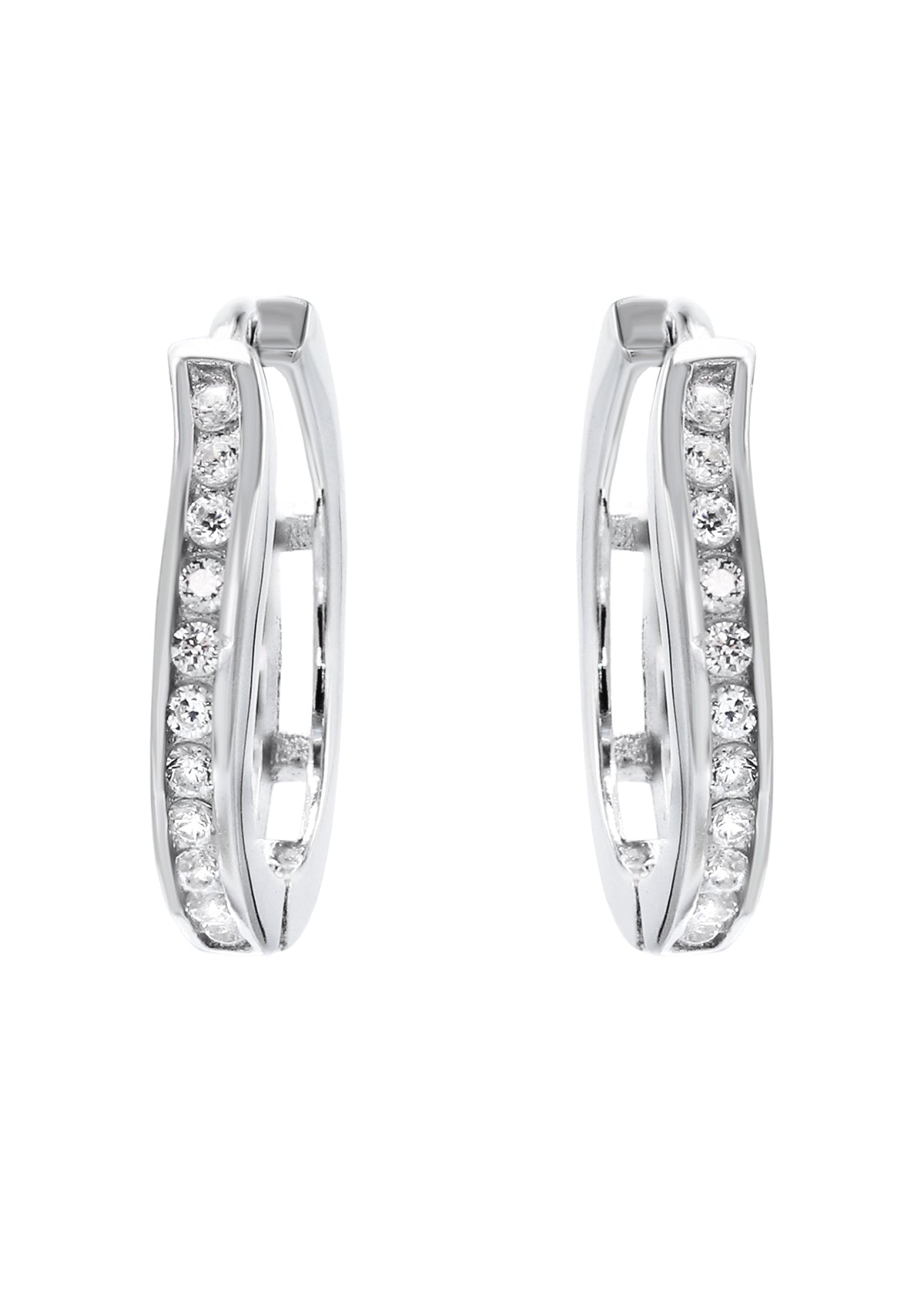 Mens Jewelry - Silver Round Iced Out VVS Stud Earrings for Men | Appx. 1.5 Grams