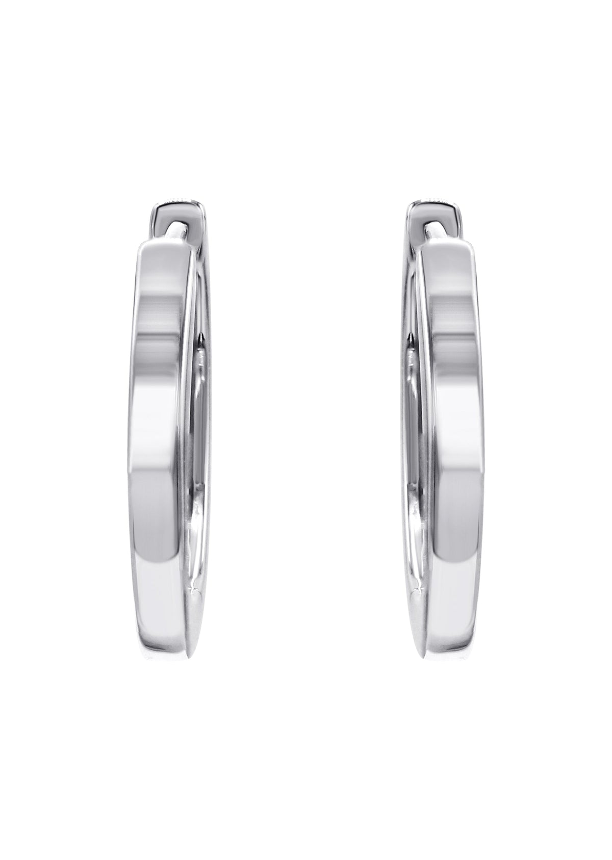 Mens Jewelry - Silver Iced Out VVS Hoop Earrings for Men | Appx. 2.7 Grams